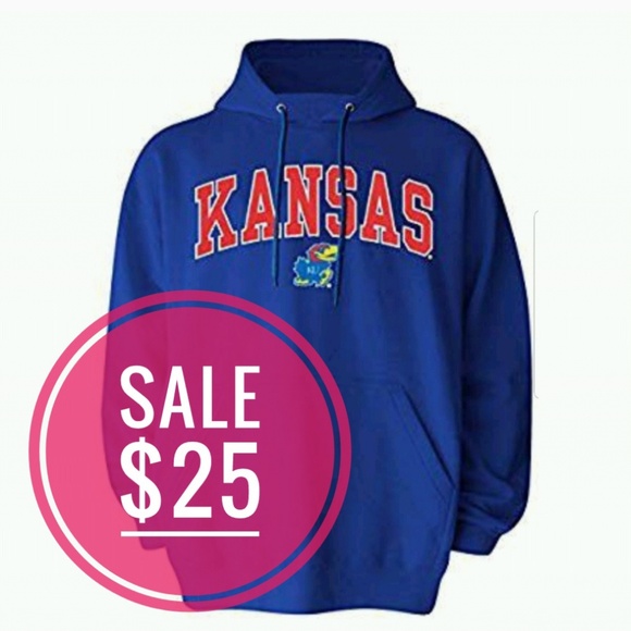 NWT New Kansas Jayhawks Men/'s Pullover Hoodie Sweatshirt